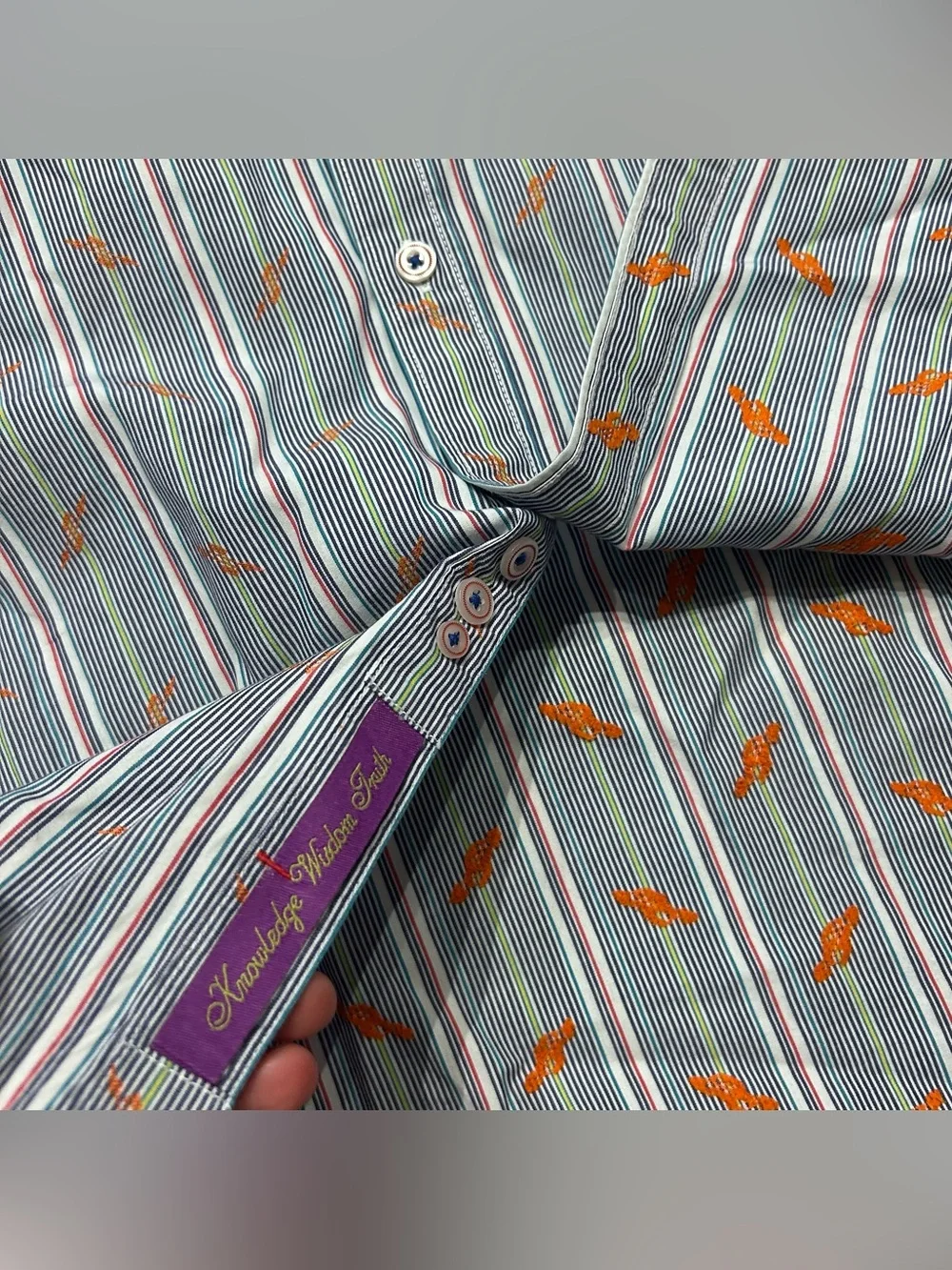 Robert Graham Freshly Laundered Mens XL Blue Long Sleeve Button Down Shirt
